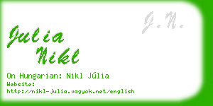 julia nikl business card