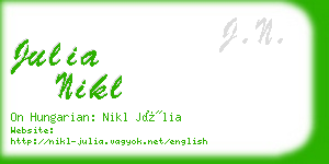 julia nikl business card